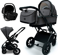 Коляска 3 в 1 Sweet Baby Ricci Air + автокресло Premier Black Steel Grey (Air)