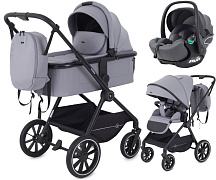 Детская коляска Rant Moss 3 в 1 с автокреслом Rant Evomax Grey Classic Grey