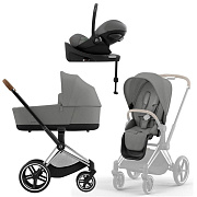 Коляска Cybex Priam IV Chrome Brown complete Cloud G Lava Grey Base G3 4 в 1 Mirage Grey