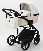 Детская коляска Adamex Mobi 3 в 1 M-PS106 (КРЕМОВЫЙ+ЗОЛОТО БЛЕСТКИ+КРЕМ.КОЖА)