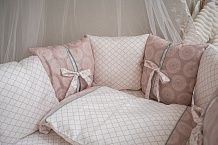 Комплект постельного белья Lappetti "Ривьера" 3 предмета розовый