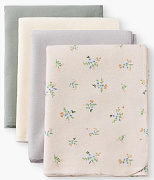 Набор пеленок Happy baby 90x70 см, 4 шт. 87581 серо-розовый / grey pink
