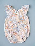 Боди с крылышками Littek Star Оранжевые цветы 3732 крем 62