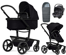 Детская коляска 3 в 1 Joolz Day 5 и автокресло Baby-Safe Core Midnight Grey2 + конверт в подарок Space black
