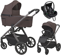 Детская коляска 3 в 1 Espiro Yoga 2026 и автокресло Pi Black 208 Chokolate