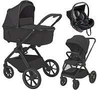 Детская коляска 3 в 1 Espiro Clodi и автокресло Pi Black 10 trendy black