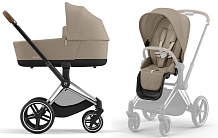 Коляска 2 в 1 Cybex Priam IV Chrome Brown Cozy Beige