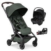 Прогулочная коляска Joolz Aer 2 и автокресло Baby-Safe Core Space Black и база Vario Base 5Z Forest green