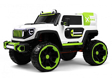 Детский электромобиль RiverToys E007EE бело-зеленый