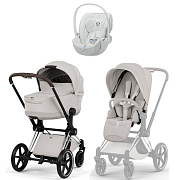Коляска Cybex Priam V Chrome Style Cloud T Urban Mobility White 3 в 1 City Grey