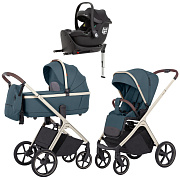 Коляска Carrello Vector CRL-6550 Ammonite AY329 Pro Absolute Black с базой Isofix 3 в 1 Prime Blue