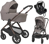 Детская коляска 3 в 1 Espiro Code 2026 и автокресло Pi Black 109 unusually taupe