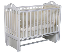 Детская кроватка Антел Каролина 5 (маятник продольный) 120x60см белый