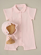 Песочник и чепчик для девочки Little Star 303890-2 (ЧЗ-мз) розовый 62