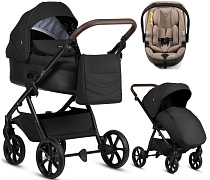 Детская коляска Tutis Leo 3 Plus 3 в 1 с автокреслом Beno Beige 1582201 Black