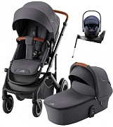 Коляска 4 в 1 Britax Roemer Smile 5Z и автокресло Baby-Safe PRO Style Night Blue + Vario Base 5Z Midnight Grey