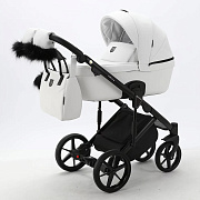 Детская коляска Adamex Lumi Air Deluxe 3 в 1 L-SA01 Белый, эко-кожа