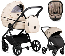 Детская коляска Tutis Uno 6 Plus Essential collection 3 в 1 с автокреслом Beno Beige 1602180 Beige с сумкой