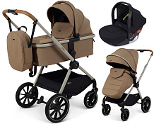 Детская коляска Rant Moss Prime 3 в 1 с автокреслом Cruise Black Beige