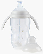 Поильник Happy Baby с трубочкой и ручками 360 мл 14016 light grey