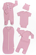 Комплект на выписку Amarobaby Newborn 6 предметов розовый 56