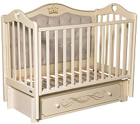 Детская кроватка Bellini Rouz Elegance Premium (универсальный маятник, мягкая стенка) слоновая кость