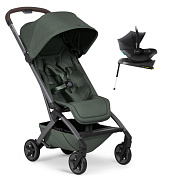 Прогулочная коляска Joolz Aer 2 и автокресло Baby-Safe Core Space Black и база Baby-Safe Core Forest green