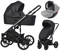 Детская коляска Riko Nano Thermo Ecco 3 в 1 с автокреслом Rant Cruise Grey 01 Black (черный)