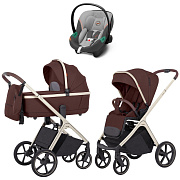 Коляска Carrello Vector CRL-6550 и автокресло Cybex Aton S2 Lava Grey 3 в 1 Sienna Beige