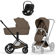 Коляска Cybex Priam V Matt Black Style Cloud T Jeremy Scott Wings 3 в 1 Coconut Brown