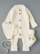 Комбинезон, шапочка гномик, носки Little Star Лапша 0001-3 (ЧЗ-нк) крем 62
