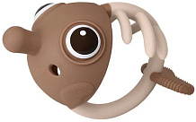 Прорезыватель Mombella Рыбка, силиконовый кофейный