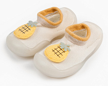 Ботиночки-носочки детские AmaroBaby First Step Pure Pineapple с дышащей подошвой бежевый 23