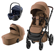Коляска 3 в 1 Britax Roemer Smile 5Z LUX и автокресло Baby-Safe PRO Style Night Blue Warm Caramel