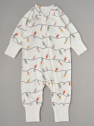 Комбинезон растущий на молнии Little Star интерлок 13016 (мз) разноцветные фонарики, крем 68