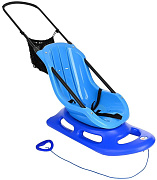 Детские санки KHW Snow Baby Fun 29523 Blue/Синий с ручкой