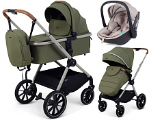 Детская коляска Rant Moss Prime 3 в 1 с автокреслом Miro Beige Green