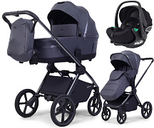 Детская коляска Rant Falcon Soft Therm 3 в 1 с автокреслом Evomax Black Graphite