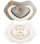 Пустышка силиконовая Canpol babies Light touch симметричная 0-6 мес 2 шт, 22/670 Dogs