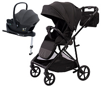 Прогулочная коляска Peppy Amici с автокреслом Jovikids Aria и базой Black рама Black