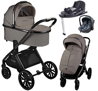 Детская коляска AmaroBaby Motus Premium Ecco 4 в 1 с автокреслом Rant Miro Graphite и базой мокко
