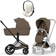 Коляска Cybex Priam V Matt Black Style Cloud T Off White Plus 3 в 1 Coconut Brown