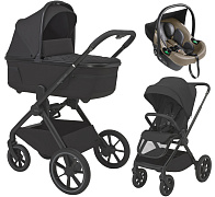 Детская коляска 3 в 1 Espiro Clodi и автокресло Pi Beige 10 trendy black