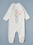 Комбинезон на молнии Little Star Зайка с шариком 0208 (ЧЗ-мз) крем 74