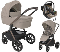 Детская коляска 3 в 1 Espiro Noble и автокресло PI Beige 09 cashmere