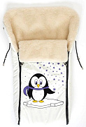 Детский конверт меховой Mr Sandman Pinguin Молочный