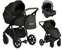 Детская коляска Noordi Luno All Trails 3 в 1 с автокреслом Terra Edusky Black 1012609 Forest Green