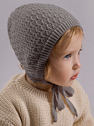 Шапочка вязаная AmaroBaby Berry демисезонная ЧЗ серый 38