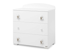 Тумба-комод с пеленальным столом Erbesi Tato белый/песочный