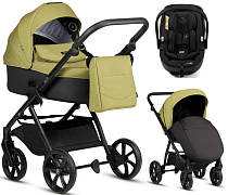 Детская коляска Tutis Leo 3 Plus 3 в 1 с автокреслом Beno Black 1582302 Green